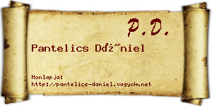 Pantelics Dániel névjegykártya
